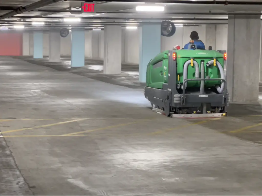 Austin Parking Garage Washing